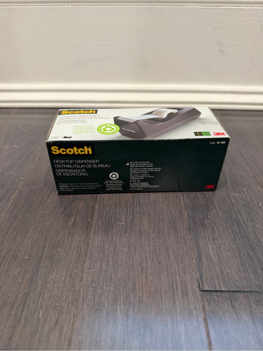 NWT Scotch Black Desktop Tape Dispenser by 3M Home Office - Picture 4 of 5